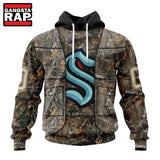 NHL Seattle Kraken Specialized Unisex Vest Kits With Realtree Camo Hoodie, T Shirt