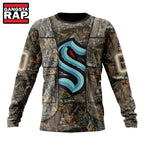 NHL Seattle Kraken Specialized Unisex Vest Kits With Realtree Camo Hoodie, T Shirt