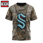 NHL Seattle Kraken Specialized Unisex Vest Kits With Realtree Camo Hoodie, T Shirt