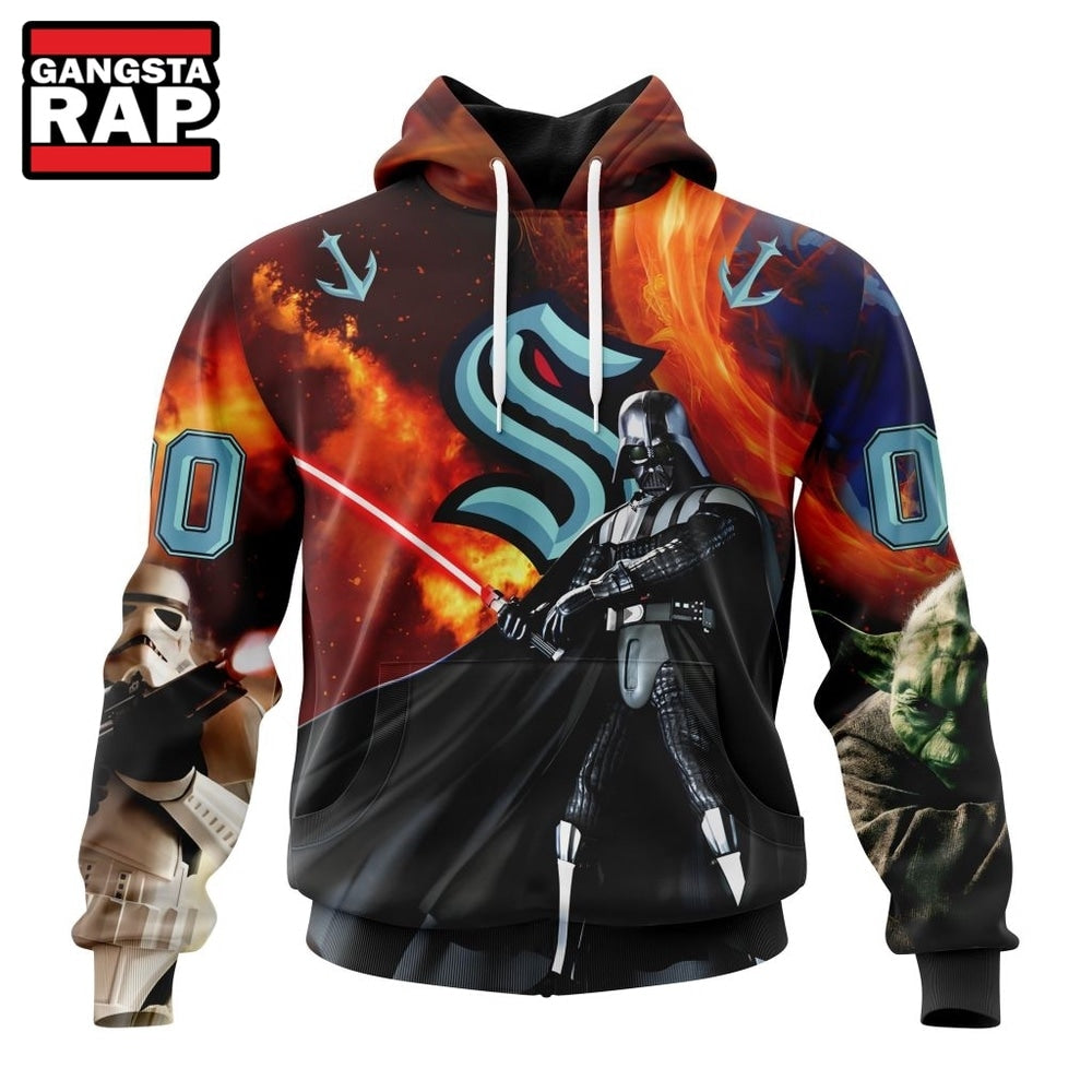NHL Seattle Kraken x Star War Specialized Design Hoodie, T Shirt