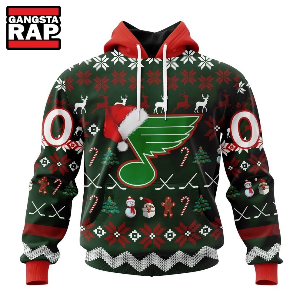 NHL St. Louis Blues Hockey Christmas Is Coming 2026 Hoodie, Hoodie T-Shirt