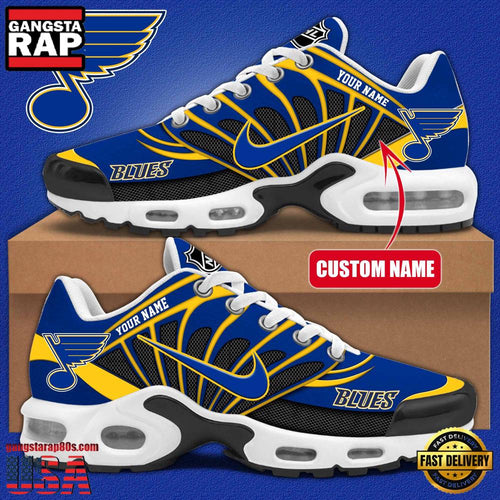 NHL Custom Name St Louis Blues New Design Air Max Plus Shoes Running Sneakers