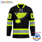 NHL St. Louis Blues Honoring Firefighters Lace Hockey Jersey