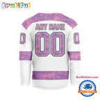 NHL St. Louis Blues Personalized Hockey Fights Cancer Design Jersey