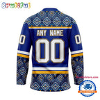 NHL St. Louis Blues Personalized Native American Hockey Jersey