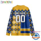NHL St. Louis Blues Spcial Ugly Christmas Hockey Design Cardigan, Hockey Fans Cardigan Shirt