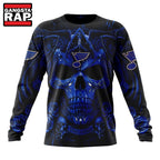 NHL St Louis Blues Special Design Halloween With Skull Art Hoodie, T Shirt