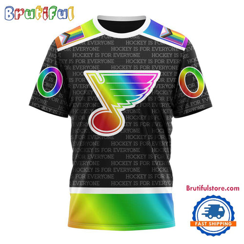 NHL St. Louis Blues Special LGBT Pride Is For Everyone Hockey Design T Shirt, Sweatshirt, Hoodie