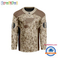 NHL St. Louis Blues Special Veterans Military Desert Camouflage Design Hockey Jersey
