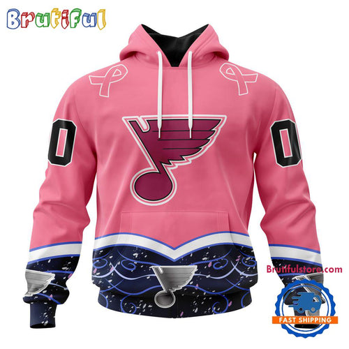 NHL St. Louis Blues Specialized Hockey Fights Cancer Hoodie