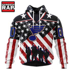 NHL St. Louis Blues Specialized Kits For Honor USS Military Hoodie, T Shirt