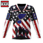 NHL St. Louis Blues Specialized Kits For Honor USS Military Hoodie, T Shirt