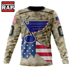 NHL St. Louis Blues Specialized Kits For United State With Camo Color Hoodie, T Shirt