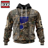 NHL St. Louis Blues Specialized Unisex Vest Kits With Realtree Camo Hoodie, T Shirt