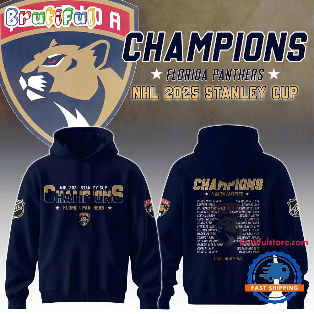 NHL Stanley Cup 2025 Florida Panthers Champion New Hoodie T-Shirt