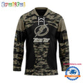 NHL Tampa Bay Lightning Custom Honoring Veterans Camo Hockey Jersey