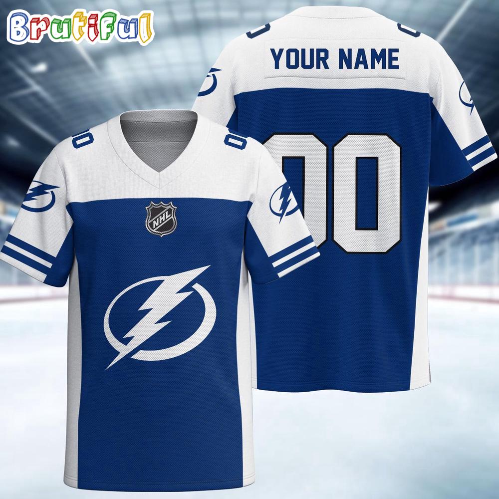 NHL Tampa Bay Lightning Hockey Team Personalized Football Jersey