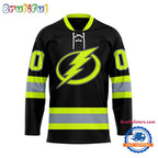 NHL Tampa Bay Lightning Honoring Firefighters Lace Hockey Jersey