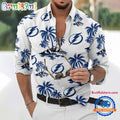NHL Tampa Bay Lightning Special Hockey Long Sleeve Hawaiian Design Button Shirt