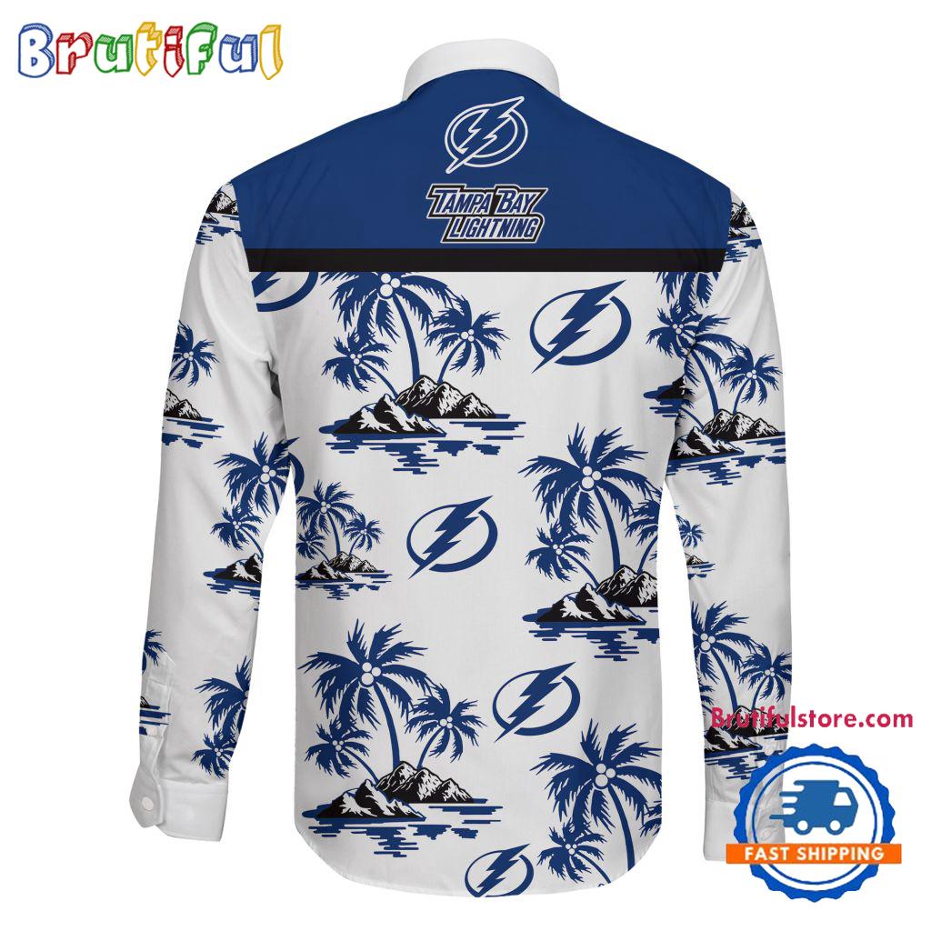 NHL Tampa Bay Lightning Special Hockey Long Sleeve Hawaiian Design Button Shirt