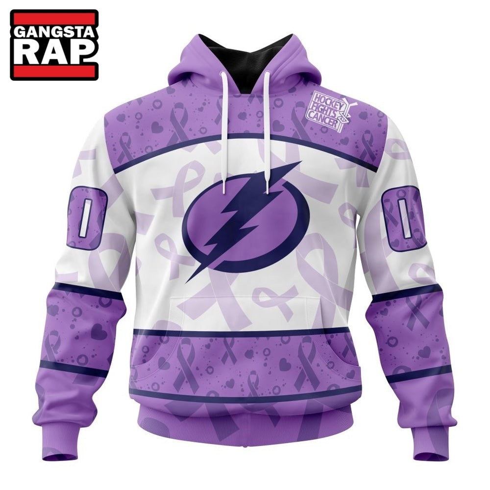 NHL Tampa Bay Lightning Special Lavender Fight Cancer Hoodie, T Shirt