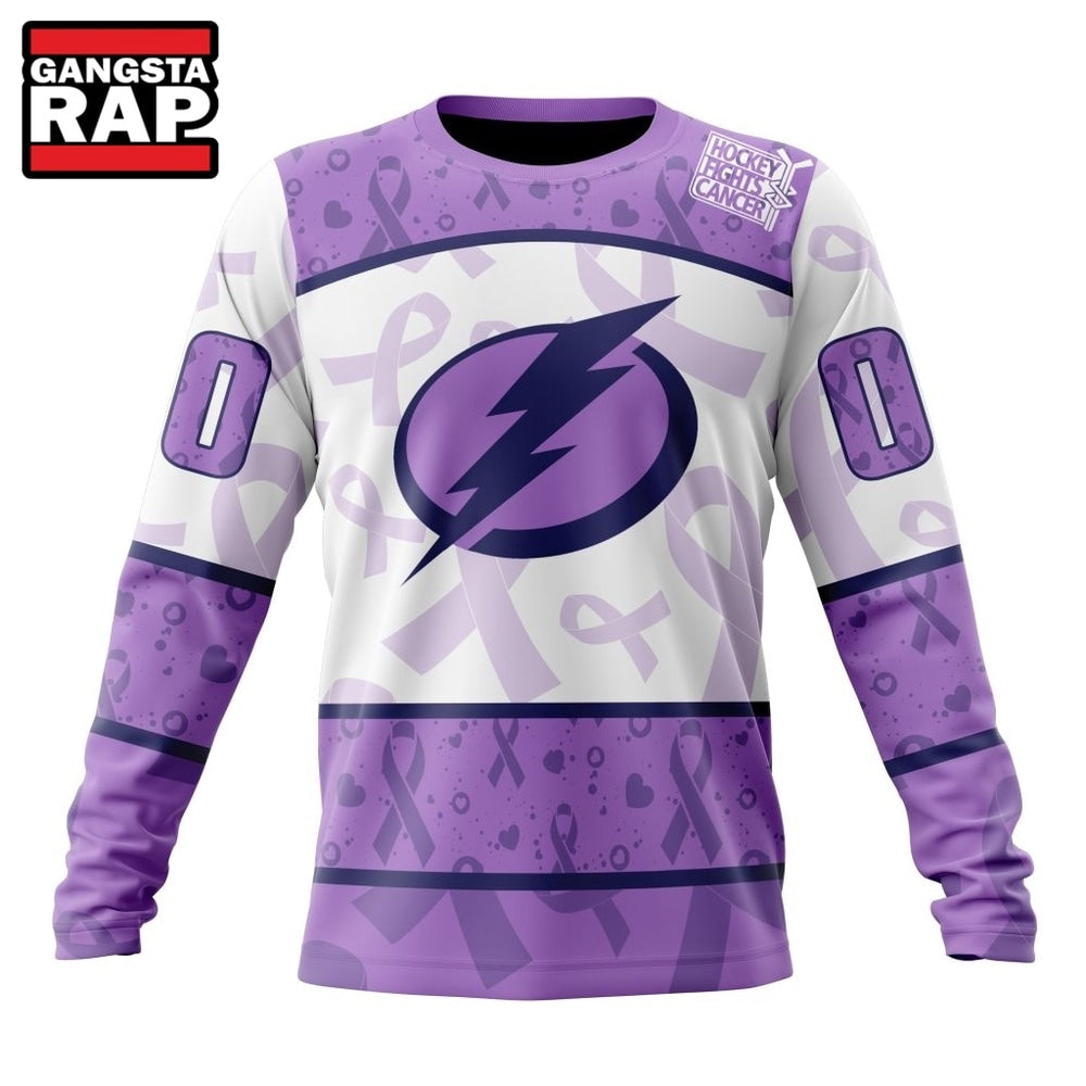 NHL Tampa Bay Lightning Special Lavender Fight Cancer Hoodie, T Shirt