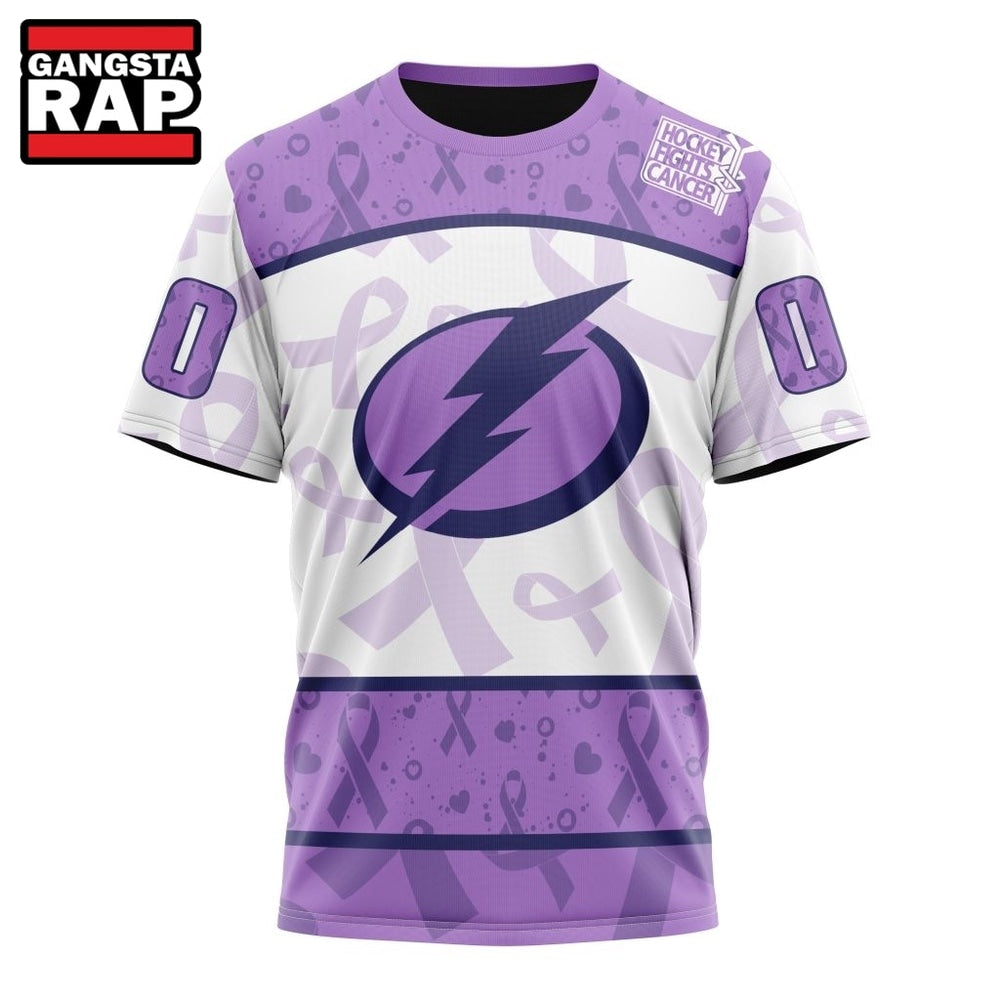 NHL Tampa Bay Lightning Special Lavender Fight Cancer Hoodie, T Shirt
