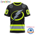 NHL Tampa Bay Lightning Specialized FireFighter Uniforms Color Design T Shirt