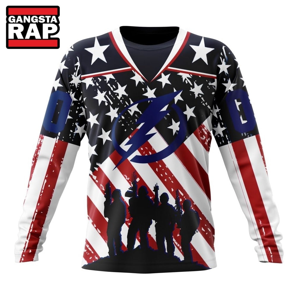 NHL Tampa Bay Lightning Specialized Kits For Honor USS Military Hoodie, Hoodie T-Shirt