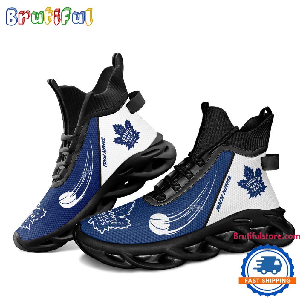 NHL Toronto Maple Leafs Custom Name High Top Max Soul Shoes, Hockey Team Design Shoes Sneaker