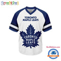 NHL Toronto Maple Leafs Hockey Team Design V-neck Mesh Short Sleeve Jersey