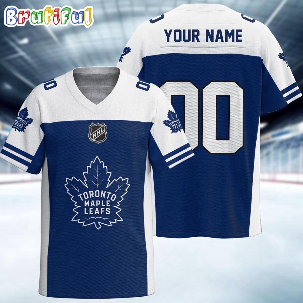NHL Toronto Maple Leafs Hockey Team Personalized Football Jersey