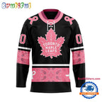 NHL Toronto Maple Leafs In October We Wear Pink Breast Cancer Design Hockey Jersey