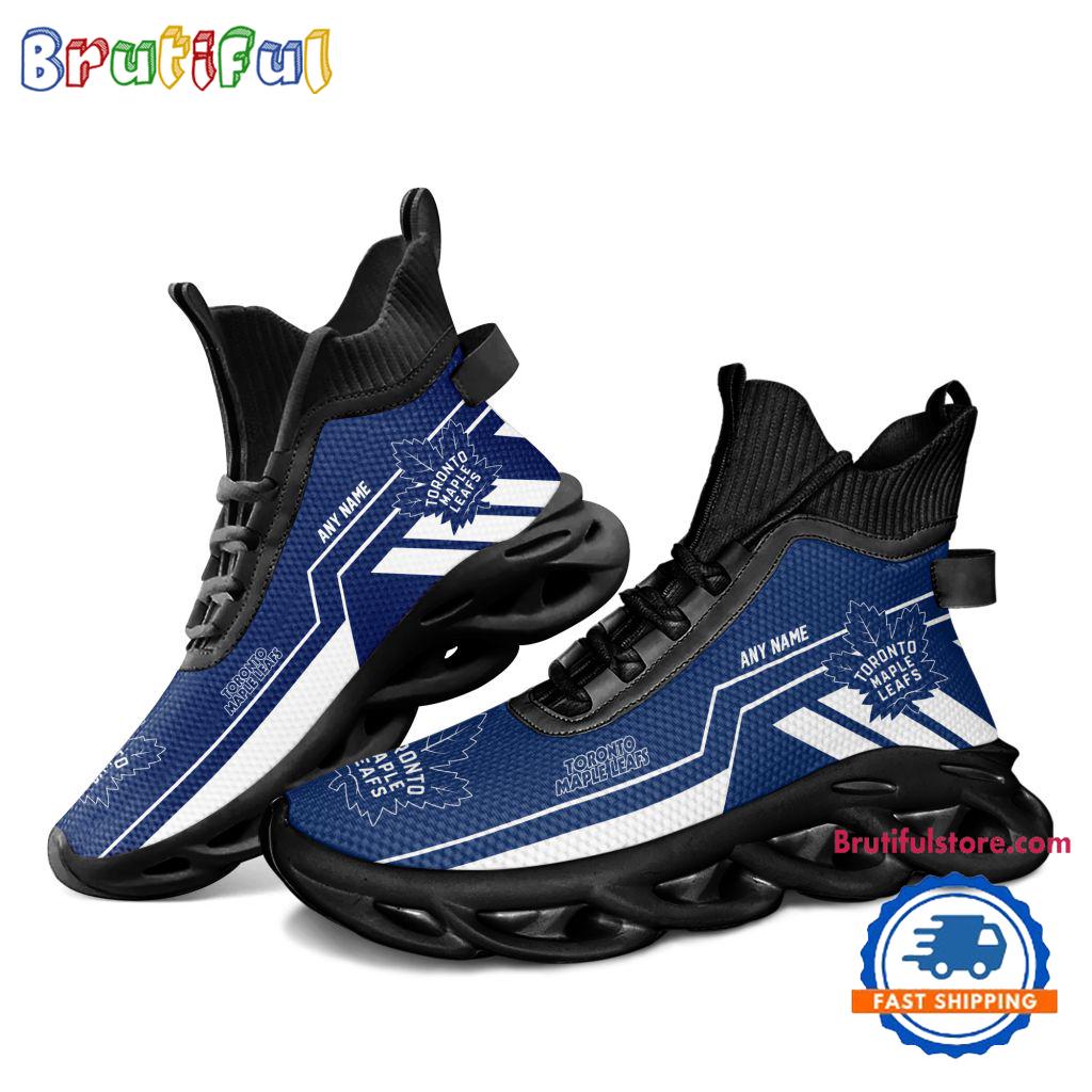 NHL Toronto Maple Leafs Personalized Name Hockey Team Design High Top Max Soul Shoes