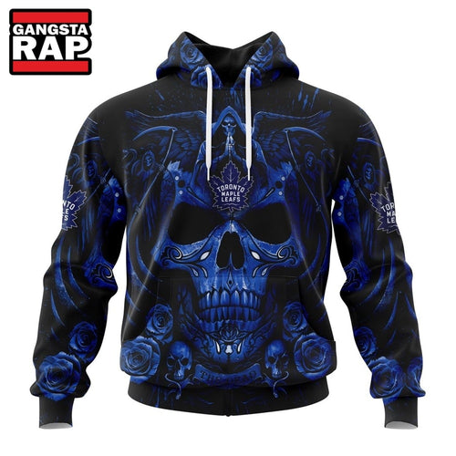 NHL Toronto Maple Leafs Special Design Halloween With Skull Art Hoodie, T Shirt