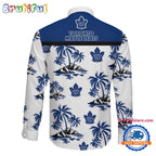 NHL Toronto Maple Leafs Special Hockey Long Sleeve Hawaiian Design Button Shirt