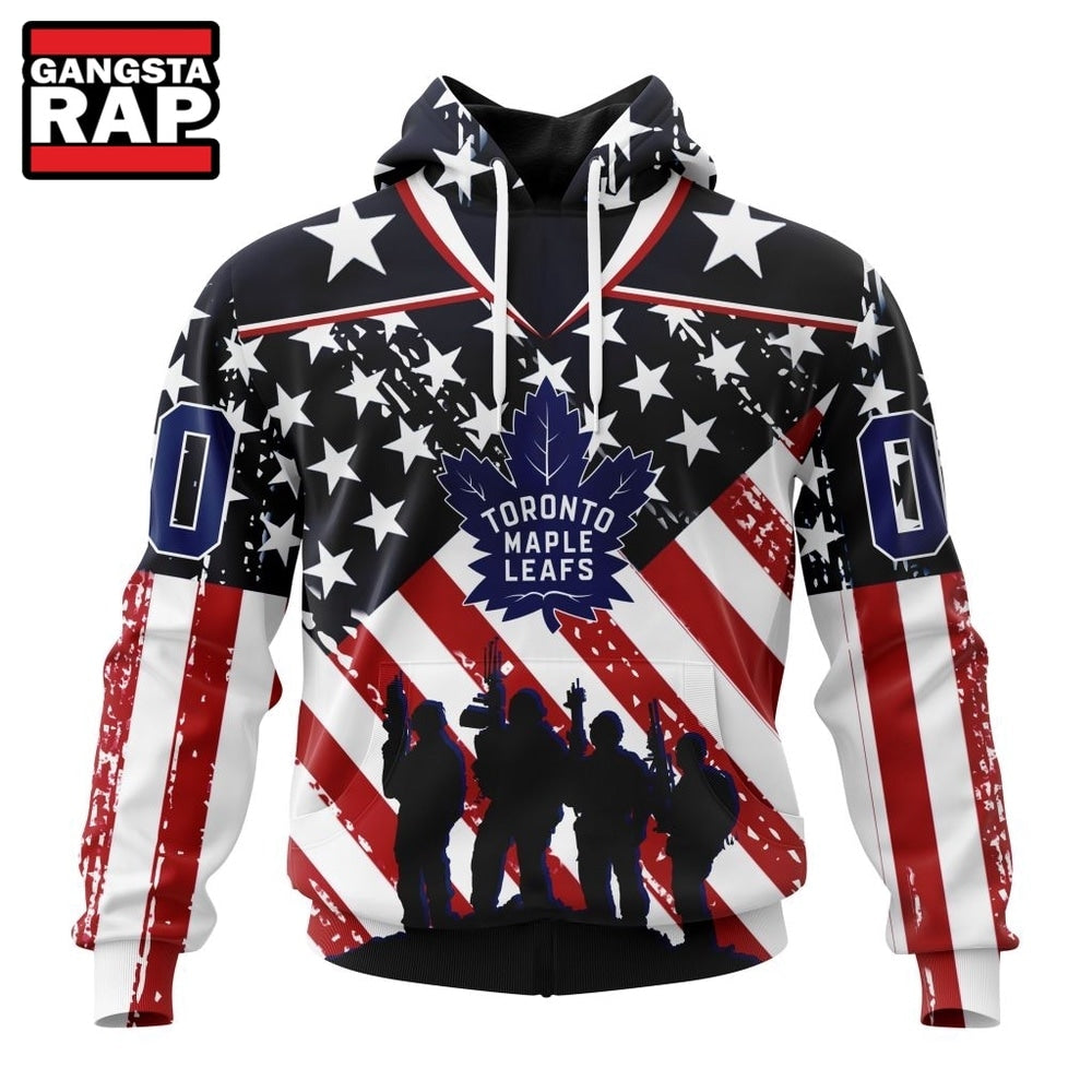 NHL Toronto Maple Leafs Specialized Kits For Honor USS Military Hoodie, Hoodie T-Shirt