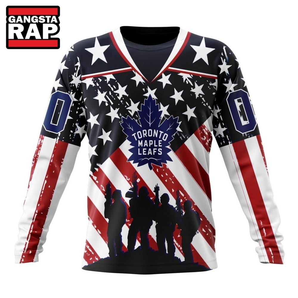 NHL Toronto Maple Leafs Specialized Kits For Honor USS Military Hoodie, Hoodie T-Shirt