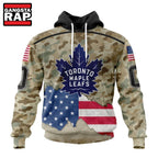 NHL Toronto Maple Leafs Specialized Kits For United State With Camo Color Hoodie, T Shirt