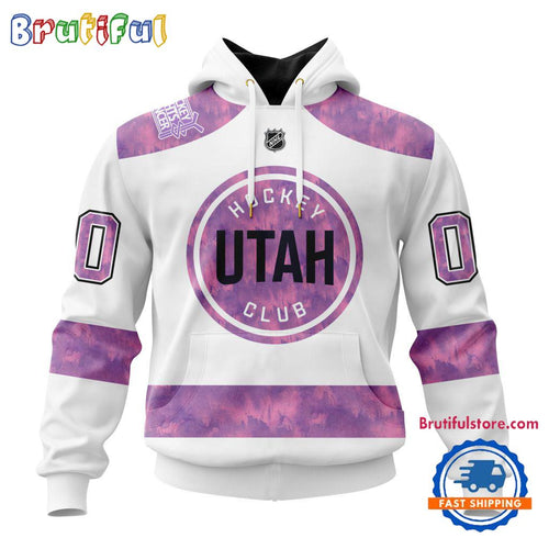 NHL Utah Hockey Club Personalized Hockey Fight Cancer Design Limited New Hoodie, Hockey Fight Cancer 3D Shirt
