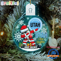 NHL Utah Hockey Club Personalized Santa Claus Hockey Team Logo Christmas Led Acrylic Ornament
