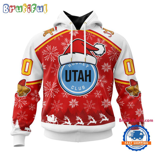 NHL Utah Hockey Club Special Santa Hats Logo Team Merry Christmas Hoodie, TShirt, Sweatshirt