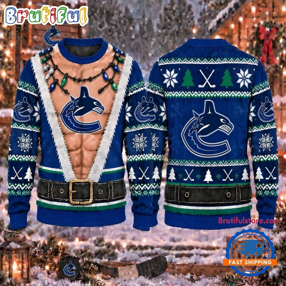 NHL Vancouver Canucks Funny Body Christmas Ugly Sweater
