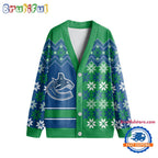 NHL Vancouver Canucks Spcial Ugly Christmas Hockey Design Cardigan, Hockey Fans Cardigan Shirt