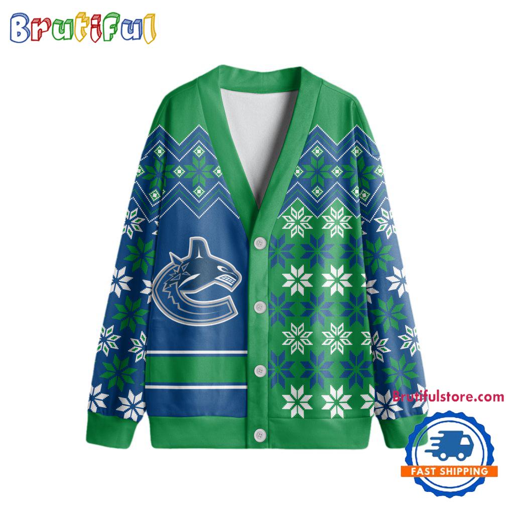 NHL Vancouver Canucks Spcial Ugly Christmas Hockey Design Cardigan, Hockey Fans Cardigan Shirt