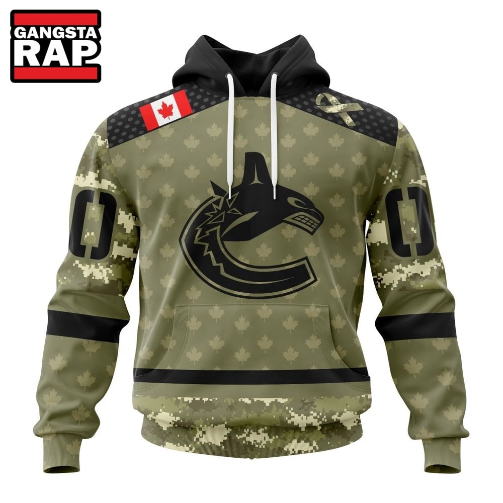 NHL Vancouver Canucks Special Camo Military Appreciation Hoodie, T Shirt