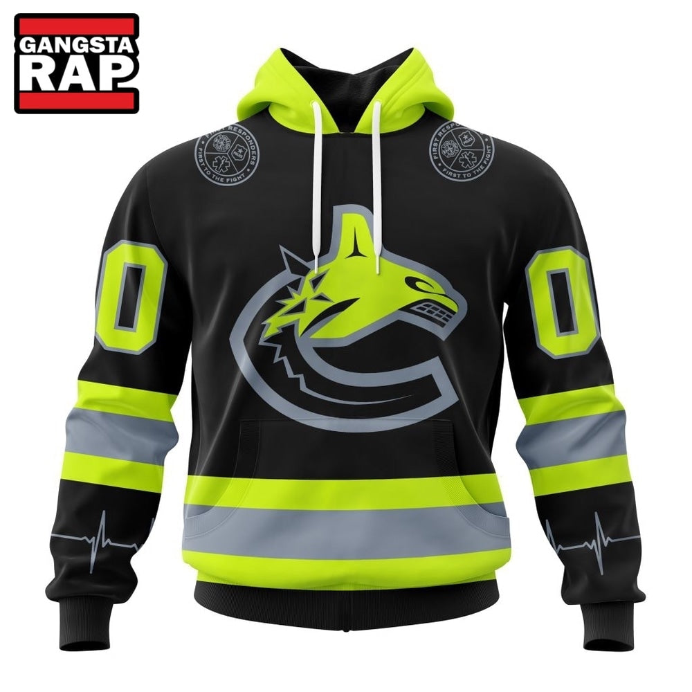 NHL Vancouver Canucks Specialized With FireFighter Uniforms Color Hoodie, T Shirt