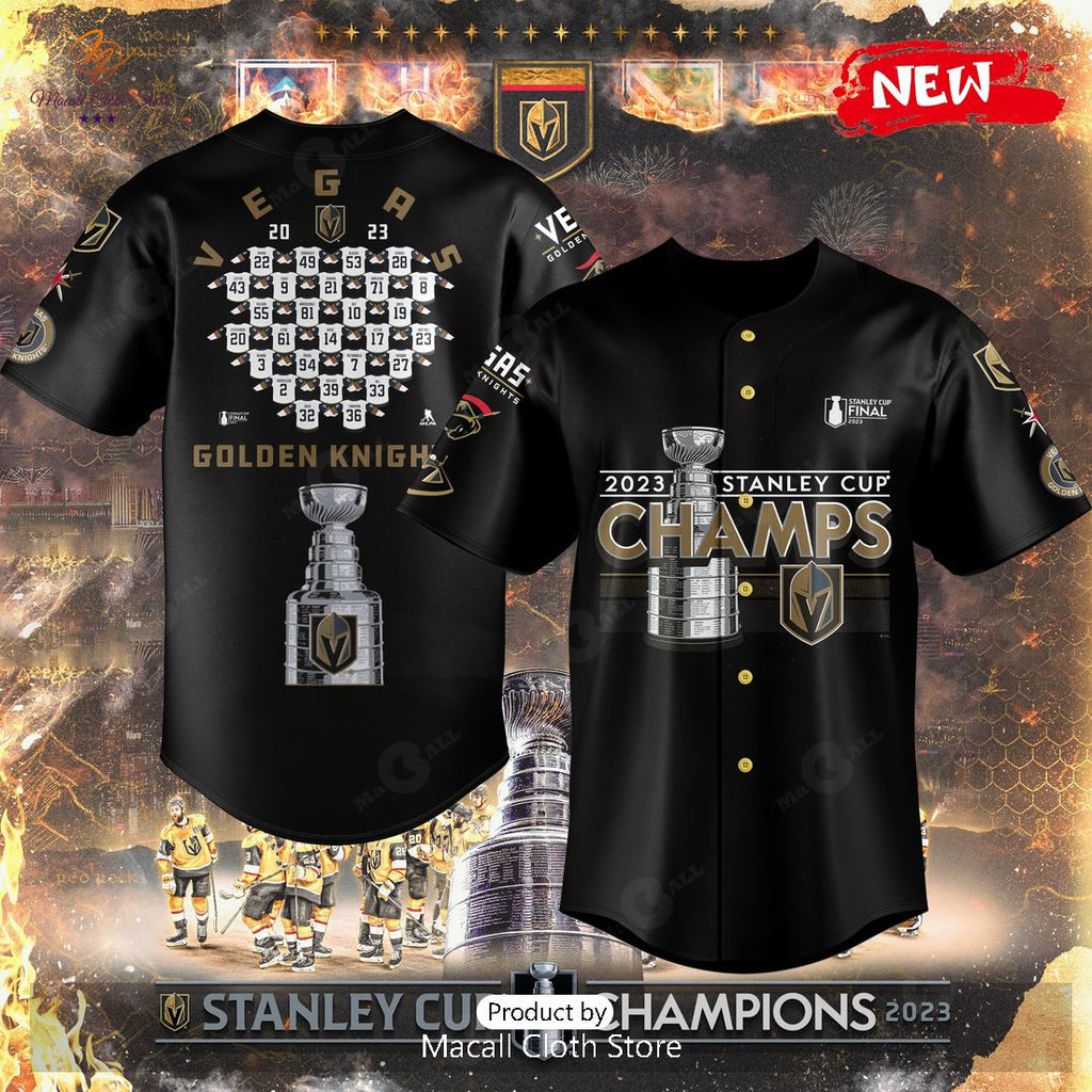 NHL Vegas Golden Knights 2023 Stanley Cup Champs Black Jersey