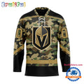 NHL Vegas Golden Knights Camo Veterans Custom Hockey Jersey