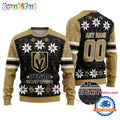 NHL Vegas Golden Knights Hockey Snow Christmas Ugly Sweater